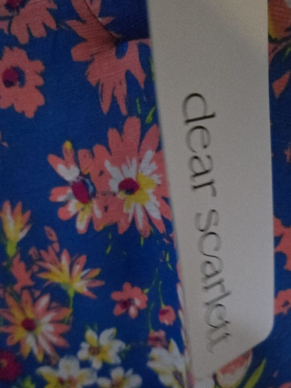 Women's Floral Split-Neck Blouse in Blue - Picture 9 of 9